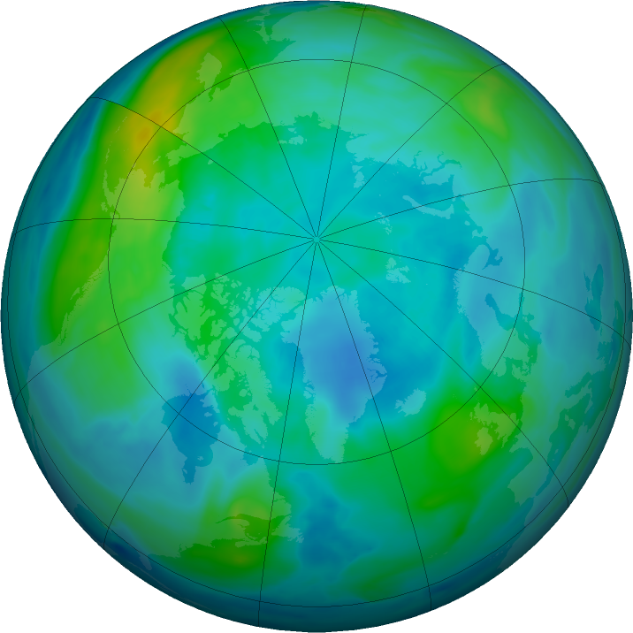 Arctic ozone map for 18 October 2019